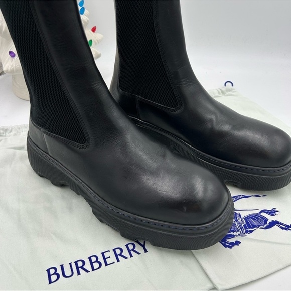 Men’s Burberry leather Chelsea boots size 43 made in Italy main image 7